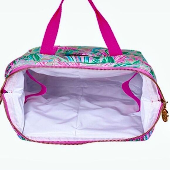 NWT Lilly Pulitzer backpack cooler pink green blue Best fishes lunch beach bag